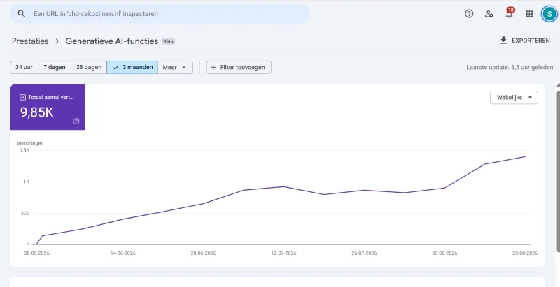 Choice’s original Search Console generative-AI report
